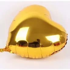 10 Balão Coração Dourado 45cm Primeira Linha Festa