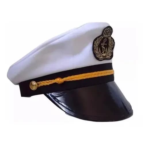 Chapéu Capitão Quepe Ancora Marinha Marinheiro Fantasia