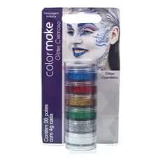 Tinta Facial Glitter Color Make Artística Carnaval Festa Top