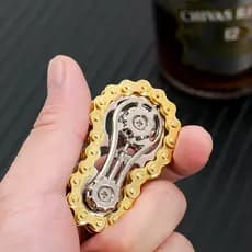 1PC Rodas Dentadas Volante Ponta Do Dedo Giroscópio Fidget Spinner Antiestresse Ansiedade Metal Bicicleta Correntes EDC
