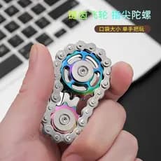 Mão De metal Rotador Corrente Engrenagem Fidget rotator Adulto EDC Brinquedo Foco Tdah Ferramenta Escritório Alívio Do E