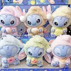 1 Peça Kawaii Stitch Comer Algo Antes Do Sono Série Boneca  Anime Ponto De Pelúcia Brinquedo Pingente Ornamentos Criança