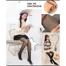 Meia Térmica Forrada Fofa Translúcida Super Elástica Infantil Slim P/M/L