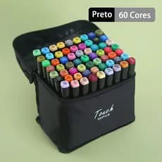 24/36/48/60/80 Cores Caneta Marcadora De Duas Cabeças Preto/Arte Pintura Material Escolar Para Estudantes