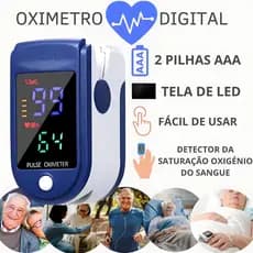 Oxímetro de Dedo Digital Portátil Com Led Upgrade de qualidade  Monitor de Frequência