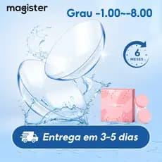 (-1.00 ~-8.00)Lente De Contato Miopia Magister Lentes De Contato Com Grau Natural Maquiagem 1 Par Com Estojo