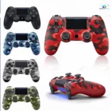 Controle de Jogo Sem Fio Modelo Camuflado para PS4, Com Cabo de Carregamento e Recursos Completos