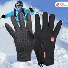 Luva Térmica Unissex Impermeável para Moto e Bike com Touch Antiderrapante