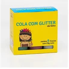 Cola Com Glitter Colorida 06 Cores 25g Piratininga