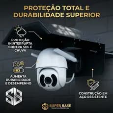 Protetor Para Câmera Segurança Externa Contra Sol E Chuva Aço Pintura Eletrostática Super Base