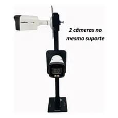 Suporte para instalação de camera de segurança com 2 cabeças