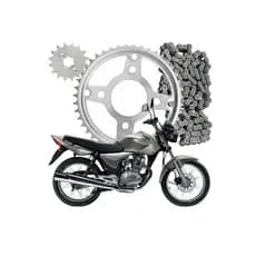Kit Relação Tração Transmissão Titan Fan150 2004-2015 428H/118L  43T / 16T Aço 1045