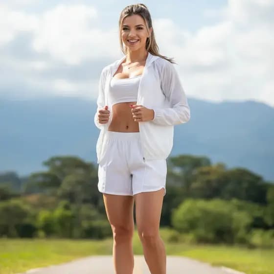 Jaqueta Casual Externa Super Fina à Prova d'Água e de Vento, Manga Longa Feminina