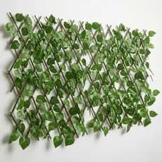 Treliça Cerca de Madeira Painel Gradil Decoração Artificial Hera Jardim 2m x 70cm