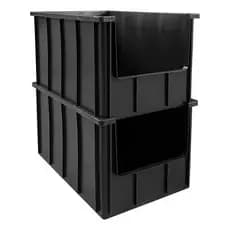 Kit 3 Caixa De Areia Gato Pet Plástica 61 Litros Grande Resistente Organizadora Abertura Frontal V