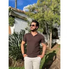 Camiseta Polo Italiana Tricotada Premium Masculina Elegante Original M.artt
