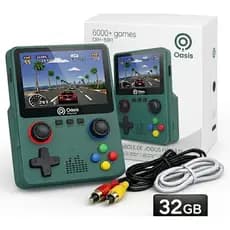 Console Portátil Retrô Oásis 6.000 Jogos | Tela HD 3,5” | 11 Emuladores | Multiplayer | Saída para TV-  OIH-5911
