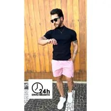 camiseta Gola Alta Preta Original M Artt