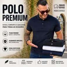 Camiseta Polo masculina premium manga curta bordada macia respirável, casual versátil secagem rápida