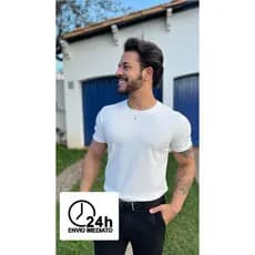 Camiseta Básica Canelada Premium Masculina Conforto e Caimento perfeito