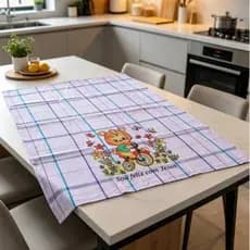 Kit 03,06,12 Pano de Prato CobreTudo 100% Algodão 0,67 X 0,87 Lindas Estampas Bainha reforçada com dizeres inspiradores.