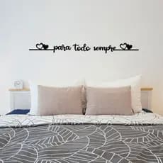 Frase Decorativa Para Todo Sempre Quarto Casal Mdf 3mm Preto
