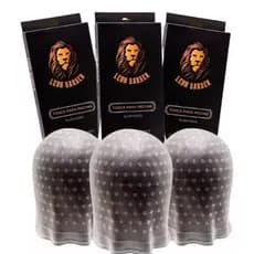 Touca Silicone Transparente Reflexo Alinhado Mechas Luzes Cabelo Leon Barber