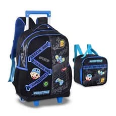 Kit Mochila de Carrinho Lancheira Estojo Brancoala Oficial Youtuber Gamer