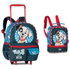 Kit  101 Dalmátas Mochila Rodinha Com Lancheira Infantil - Clio Original 2026