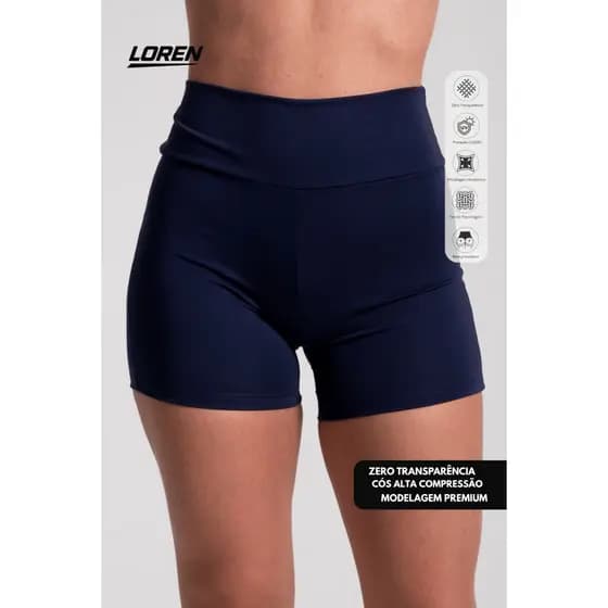 Shortinho Academia Fitness Feminino e Cintura Alta Zero Transparencia