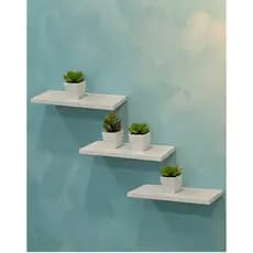 Kit com 3 Prateleiras 20cm Organizador para Banheiro, Cozinha e Quarto - Pequena Decorativa Moderna