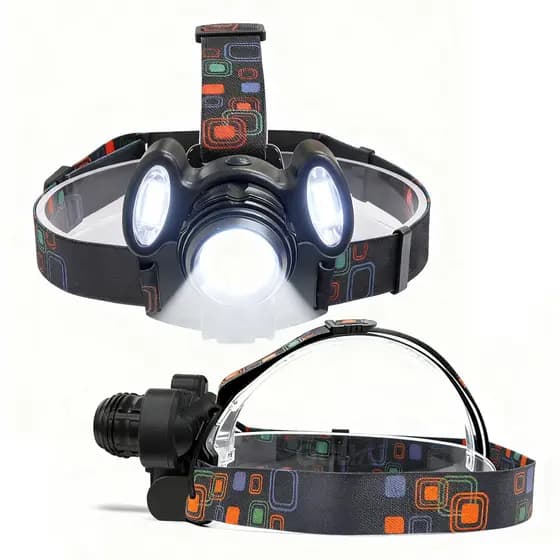 Lanterna De Cabeça Profissional LED Tática Pesca Bike Foco Regulável