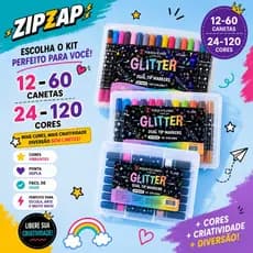 Marcador metálico 12/24/36/48/60 caneta de glitter de cabeça dupla marcador de cabeça dupla brilhante