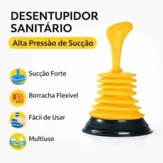Desentupidor Turbo Alta Sucção Para Pia Ralo Cozinha Banheiro Desentupidor Manual