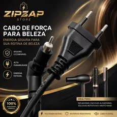 Cabo para Escova Secadora / Chapinha / Escova Rotativa 1,2m Compatível com a Maioria dos Modelos