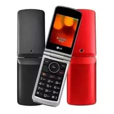 G360 FLIP CelularLg Simples Para Idosos dual Chip 2G Preto e Vermelho