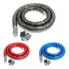 Kit 2 Cadeado Corrente 100cm Trava Moto Bike Antifurto Aço Reforçado Capacete Portão Segurança