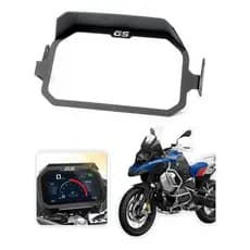 Moldura Com Viseira Anti-furto Painel Tft Bmw Gs R1200 Gs R1250 Protetor Resistente Em Aço Carbono