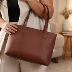 Bolsa Sacola Feminina Tote Grande Em Couro Sintetico com Zíper