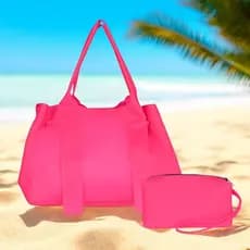 Bolsa Feminina Sacola Praia Verão Média Incluso Necessarie