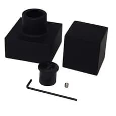 Acabamento Quadrado Preto Fosco Para Registro Metal Padrão Deca