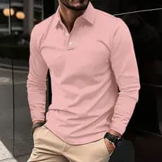 Camisa POLO Masculina Camisa POLO Esportiva de Manga Comprida