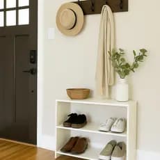 Organizador Calçados Sapateira 6 Pares 2 Prateleiras Branco Entrada Quarto Corredor Closet MDF Baixa
