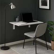 Bancada Mesa Escrivaninha Parede Fixo Suporte Estudo Notebook Home Office Quarto Compacta Branca
