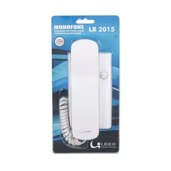 Interfone Monofone Universal Slim Branco LR 2015 Lider