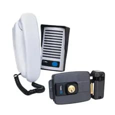 Kit Porteiro Eletrônico HDL F8-NTL com Fechadura Elétrica C-90 Cinza p/ Residência