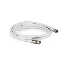 Kit Cabo Coaxial Branco RG59 67% 15 Metros - MEGATRON