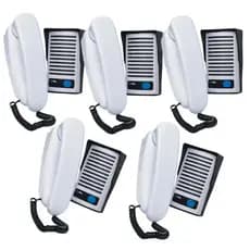 Kit 5un Porteiro Eletrônico HDL F8 NTL Interfone Residencial
