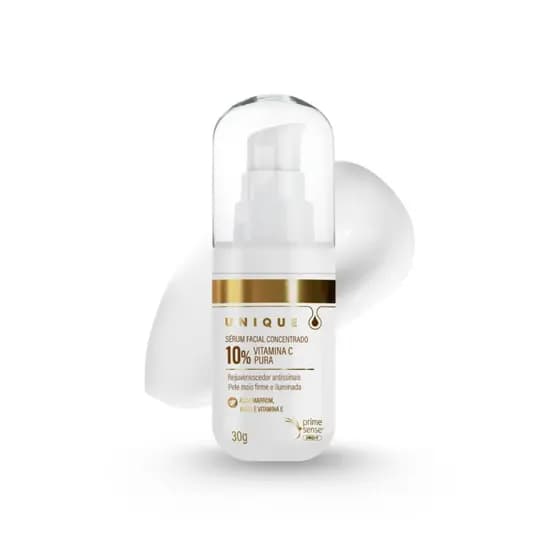 Sérum Facial  com 10% Vitamina C Pura -  Anti-idade Clareador e Antioxidante - 30 g
