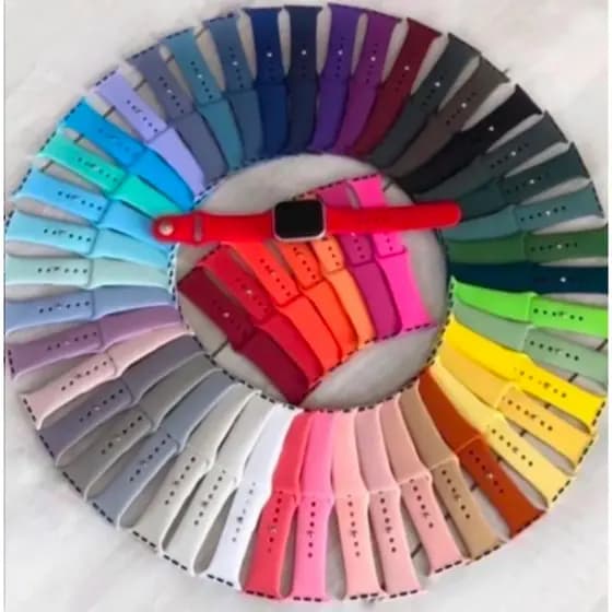 Pulseira de Silicone Compativel Smartwatch Apple Watch Iwo 44mm/42mm/40mm/38mm